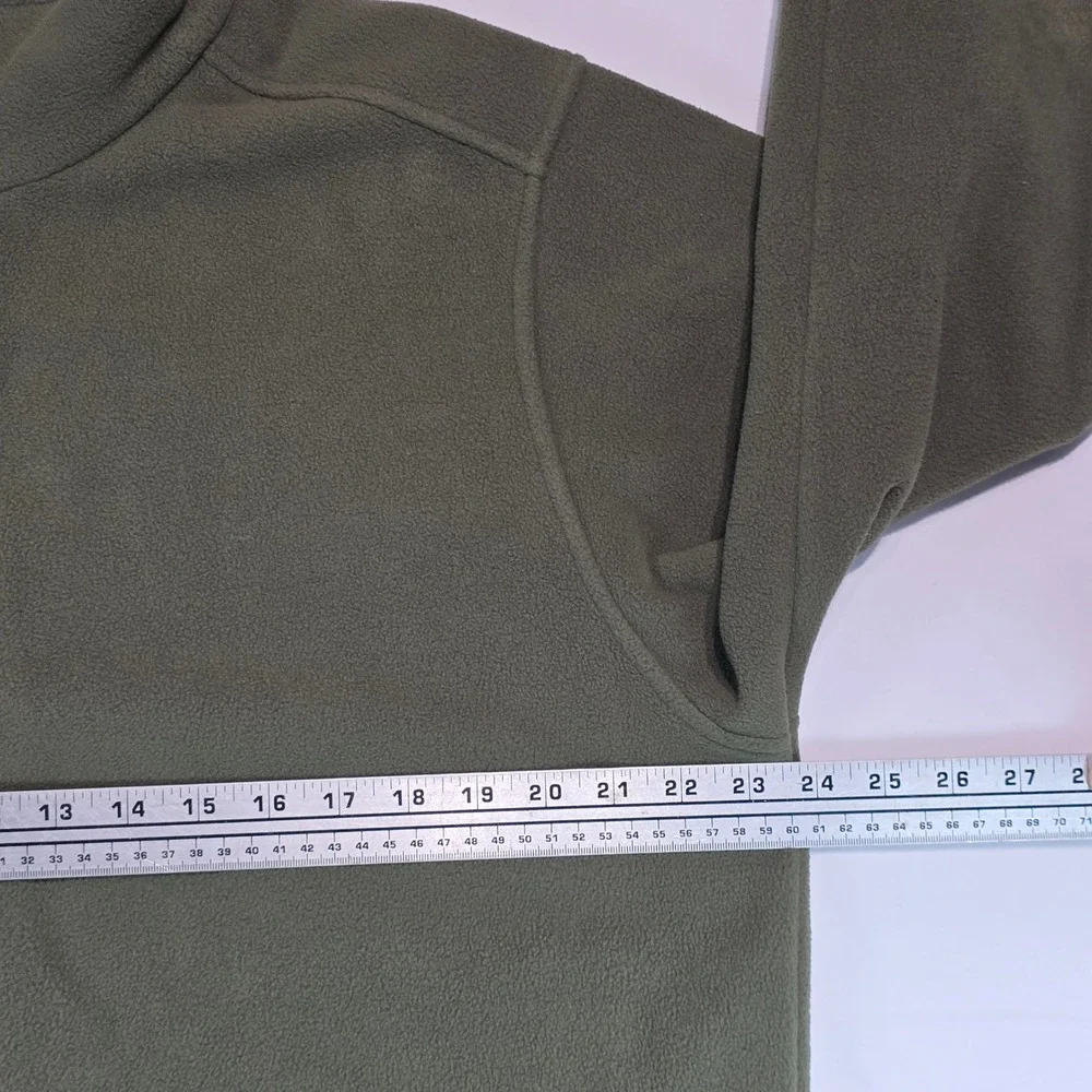 LL Bean Mens Fleece Jacket Full Zip Olive Green Medium‎ Tall 0WV94